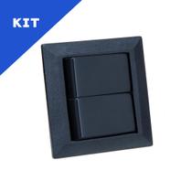 Kit Espelhos de Tomadas Duplo Chanfrado com 2 Interruptores