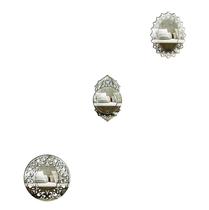 Kit Espelhos Decorativos venezianos Pegui Cremona 3 peças