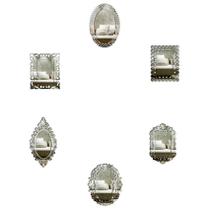 Kit Espelhos Decorativos Venezianos Pegui Torino 6 Peças