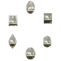 Kit Espelhos Decorativos venezianos Pegui Torino 6 peças