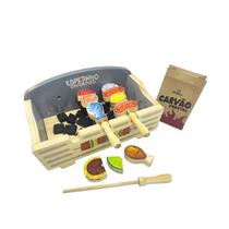 kit espetinho Coleção Comidinha de Madeira Infantil