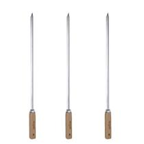 Kit Espeto Aço Inox Simples 70cm - 3 Peças Kit Espeto Aço Inox Simples 70cm - 3 Peças