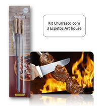 Kit Espeto para churrasco 40cm c/ 3unid Art House