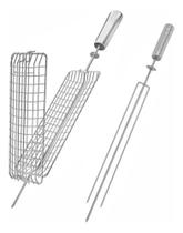 Kit Espeto Tridente + Esp. Grelha P/ Churrasqueira