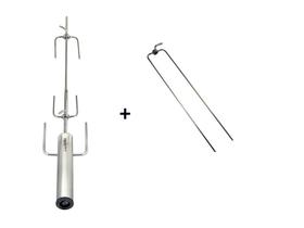 Kit Espetoflex - Espeto giratório movido a pilha + garra