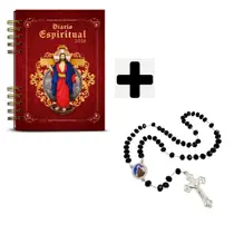 Kit Espiritual, Diário Espiritual 2026 Capa Clássica, Padre Reginaldo Manzotti + Terço, Nossa Senhora Aparecida