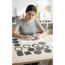 Kit Espirógrafo 20 Peças: Desenhos Mágicos e Geométricos!