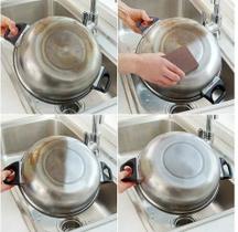Kit Esponja mágica 10 uni tira manchas ferrugem resíduos