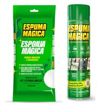 Kit Esponja Mágica + Espuma Mágica Proauto Remove Manchas