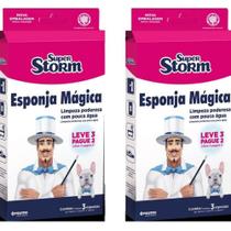 Kit Esponja Mágica Super Storm Uso Geral - Leve 6 Pague 4