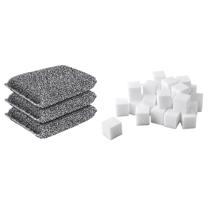 Kit Esponja Melamina 30 Un + Esponja Poliester 3 Un Kit Esponja Melamina 30 Un + Esponja Poliester 3 Un