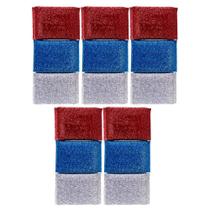 Kit Esponja Multiuso de Limpeza em Poliéster 15 peças - Powermaid