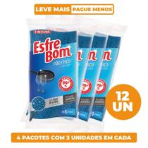 Kit Esponja Multiuso Não Risca 12 Unidades EsfreBom Kit Esponja Multiuso Não Risca 12 Unidades EsfreBom