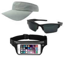 Kit Esportivo 1 Viseira, 1 Pochete Celular E 1 Oculos De Sol - ODELL VENDAS ONLINE