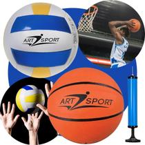 Kit Esportivo 2 em 1 Bola de Basquete Bola de Vôlei Diversão e Qualidade Kit Esportivo 2 em 1 Bola de Basquete Bola de Vôlei Diversão e Qualidade