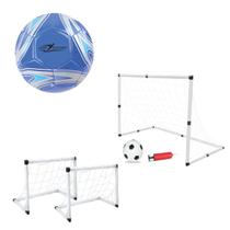 Kit Esportivo 2 Traves C/ Rede e Bola Futebol Profissional