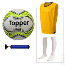 Kit Esportivo Futebol Completo - Bola + Bomba, Colete e Meiao