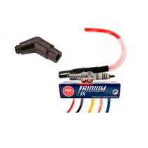 Kit Esportivo Vela Iridium + Cabo Ibooster Dafra Traxx 50CC Kit Esportivo Vela Iridium + Cabo Ibooster Dafra Traxx 50CC