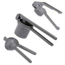 Kit Espremedores Alho Batata E Limão Cinza Weck Kit Espremedores Alho Batata E Limão Cinza Weck