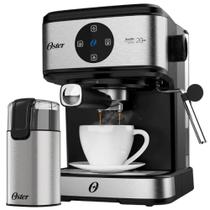 Kit Espresso Oster - Cafeteira Double e Moedor de Café Elétrico Inox 110V