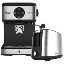 Kit Espresso Oster - Cafeteira Double E Torradeira Inox 220V Kit Espresso Oster - Cafeteira Double E Torradeira Inox 220V