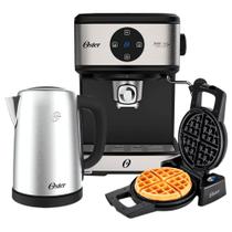 Kit Espresso Oster - Cafeteira Double - Máquina Waffle - Chaleira Elétrica