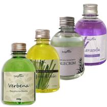 Kit Espuma Banheira Hidro Relaxante Refrescante 4 Aromas 250ml cada