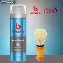 Kit Espuma de barbear Bozzano 200ml/193g + Pincel para barba