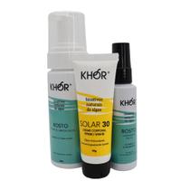 Kit Espuma de Limpeza Hidratante Spray e Protetor Solar FPS30 KHOR