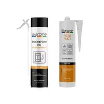 Kit Espuma Expansiva Pu Poliuretano + P.U Branco Barone Kit Espuma Expansiva Pu Poliuretano + P.U Branco Barone
