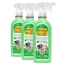 Kit Espuma Magica Limpeza Poderosa Proauto com 3uni 500ml