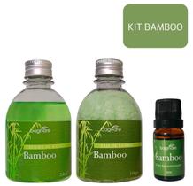 Kit Espuma p/Banheira Sais De Banho e Essência Aroma Bamboo - Bagnare Cosméticos