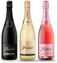 Kit Espumante Freixenet 1 Cordon Negro 1 Carta Nevada 1 Rose
