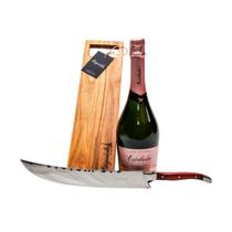 Kit Espumante Rosé, Sabre Premium Laguiole E Tábua de Madeira