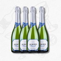 Kit espumantes aurora branco moscatel 750ml com 4 garrafas
