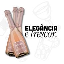 Kit espumantes aurora rose brut 750ml com 3 garrafas