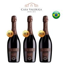 Kit Espumantes Brasileiros Casa Valduga Extra Brut 3 garrafas Kit Espumantes Brasileiros Casa Valduga Extra Brut 3 garrafas