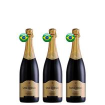 Kit Espumantes Brasileiros San Diego Brut Branco 3 garrafas