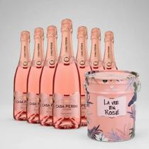 Kit Espumantes Casa Perini Brut Rose 07 Garrafas Balde