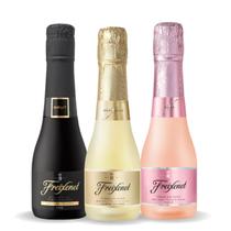 Kit Espumantes Freixenet Carta Nevada, Cordon Negro e Rosado Baby 200ml