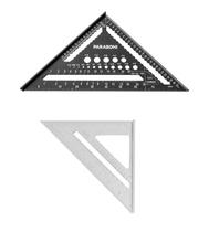 KIT ESQUADRO ALUMINIO 12" e 30CM TRIANGULAR PARABONI