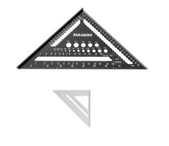 KIT ESQUADRO ALUMINIO 30CM e 7" TRIANGULAR PARABONI