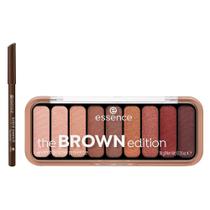 Kit Essence Lápis de Olho Cremoso Kajal 08 Marrom 1g + Paleta de Sombra em Pó The Brown 9 Shades