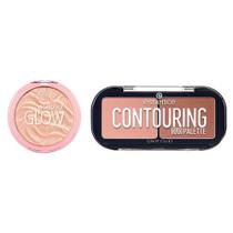 Kit Essence Paleta De Contorno Matte 7G + Iluminador Nude 9G