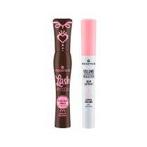 Kit Essence Primer para Cílios Alongadora Volume Branco 7 ml + Máscara para Cílios Alongadora Lash Princess Marrom 12ml