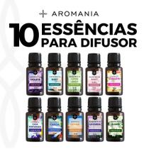 Kit Essência a Base de Óleo Concentrada Para Velas, Home Spray, Cosméticos e Difusor 10 Unidades - Monte Seu Kit