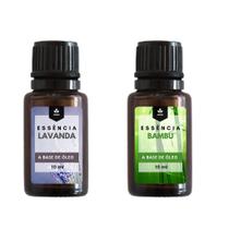 Kit Essência Bamboo e Lavanda 10ml a Base de Óleo 02 Unidades