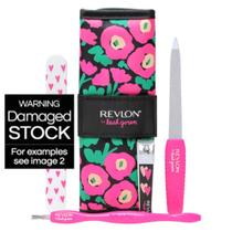 Kit essencial de manicure Revlon x Barbie, 4 peças com estojo de viagem