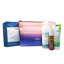 Kit essencial de viagem YUNI Beauty Natural, 7 peças com lençóis de banho Kit essencial de viagem YUNI Beauty Natural, 7 peças com lençóis de banho