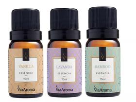 Kit Essências De Vanilla, Lavanda E Bamboo 10Ml Cada